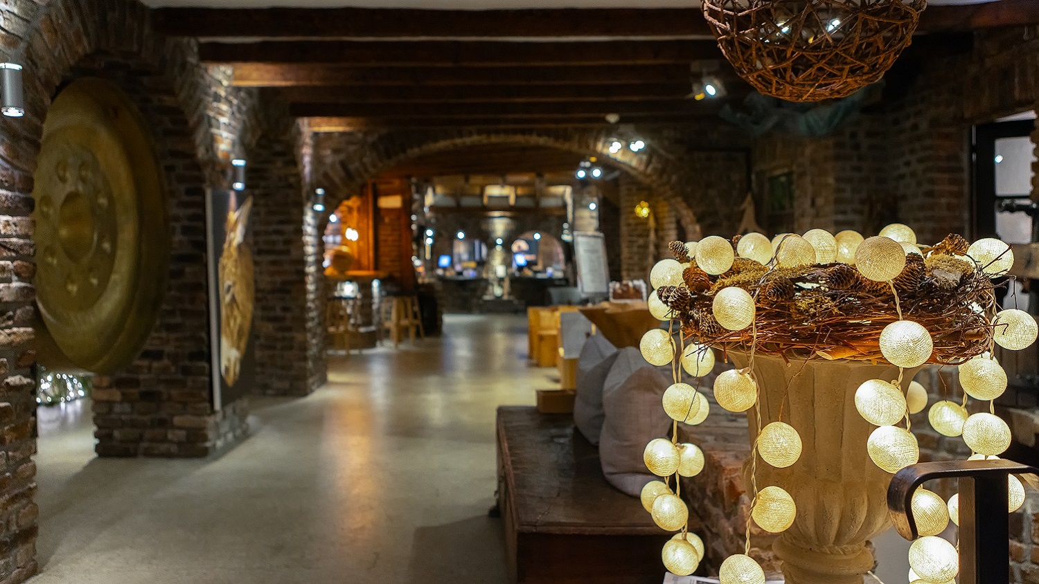 Hotelfoyer-Lichterkette